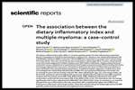 ارتباط میان رژیم‌های غذایی التهابی و خطر ابتلا به مولتی‌پل میلوما — نتایج یک مطالعه مورد-شاهدی جدید