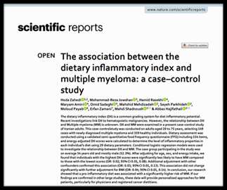 ارتباط میان رژیم‌های غذایی التهابی و خطر ابتلا به مولتی‌پل میلوما — نتایج یک مطالعه مورد-شاهدی جدید